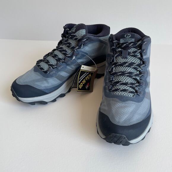 Merrell Shoes - Merrell Women's Moab Speed Gtx Mid Hiking Shoes Size 8.5 Blue Vibram Outdoor New